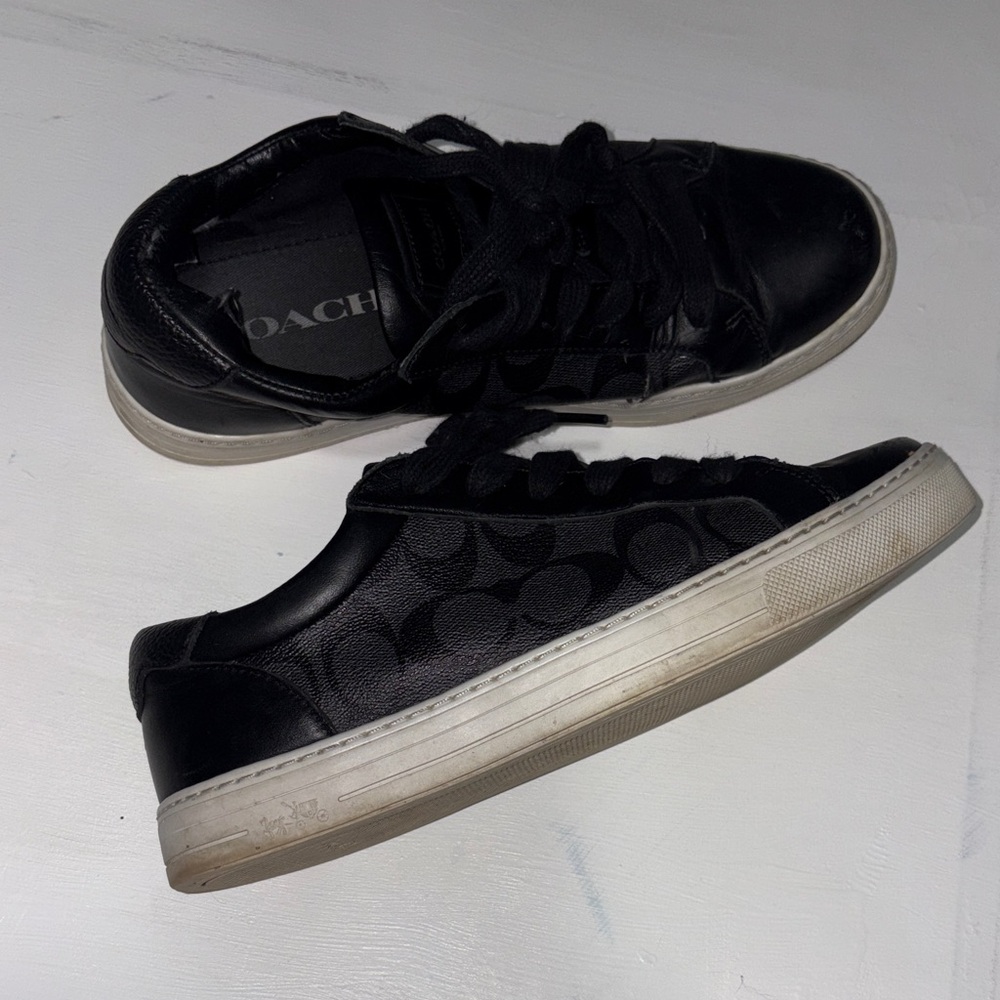 Coach Black Sneakers size 7.5 EUR 40.5 used condition - Picture 4 of 15